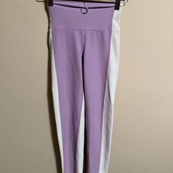 NWT Beach Riot Color-Block Legging Orchid Bloom Purple White- Size XS - Picture 6 of 10